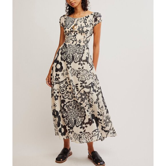 Free People Dresses & Skirts - FREE PEOPLE Ultraviolet Dress / Bright White Combo